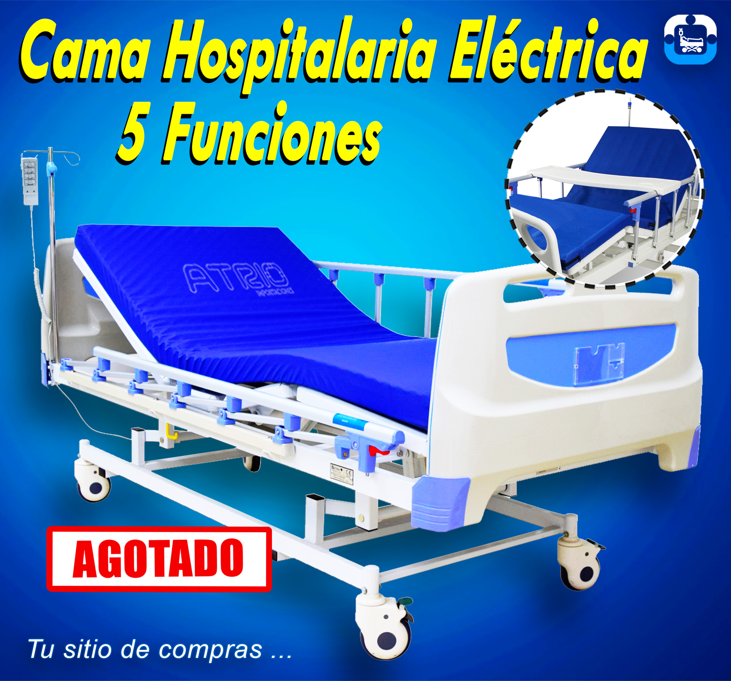 CAMA ELECTRICA G9 AZUL