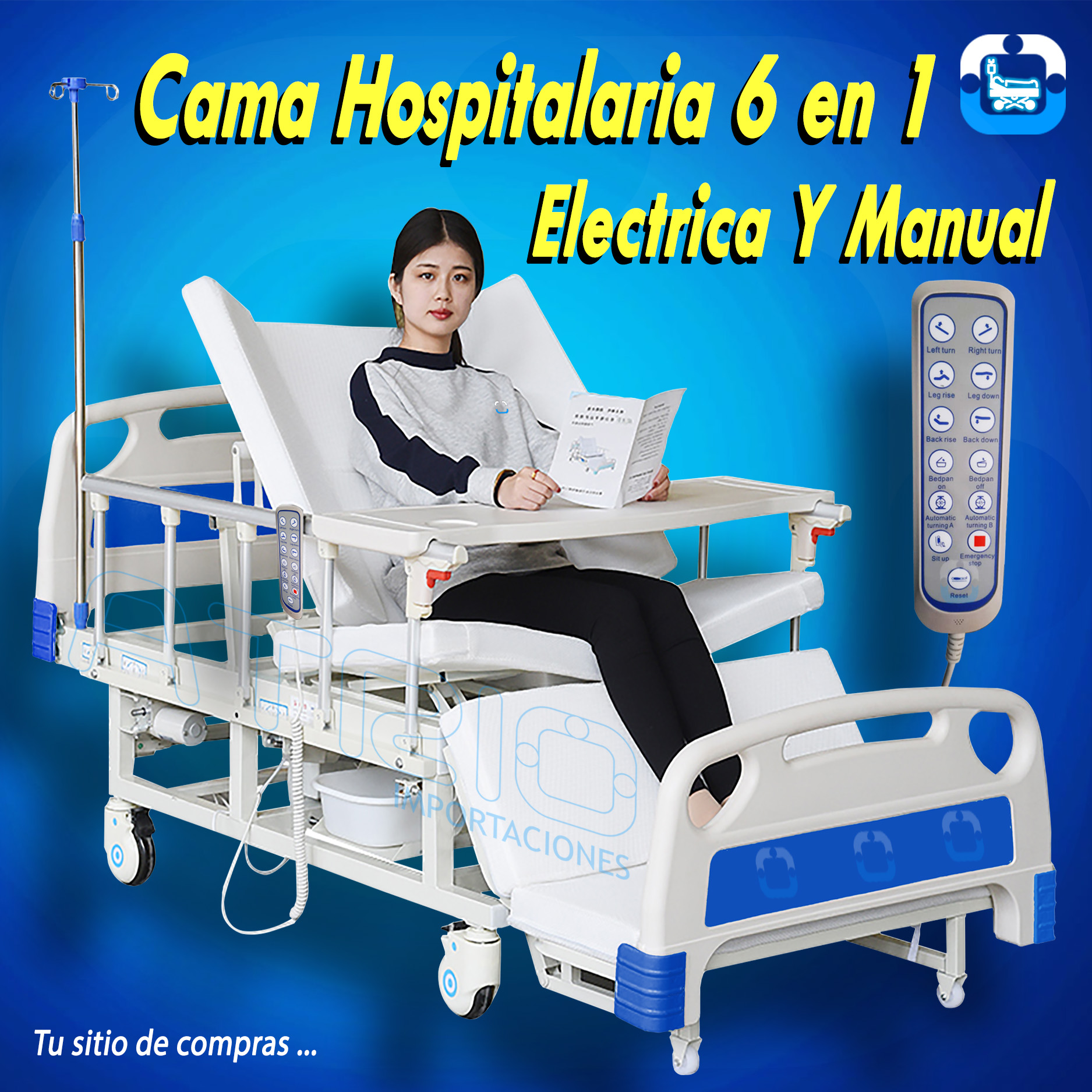 CAMA HOSPITALARIA ELECTRICA Y MANUAL G6