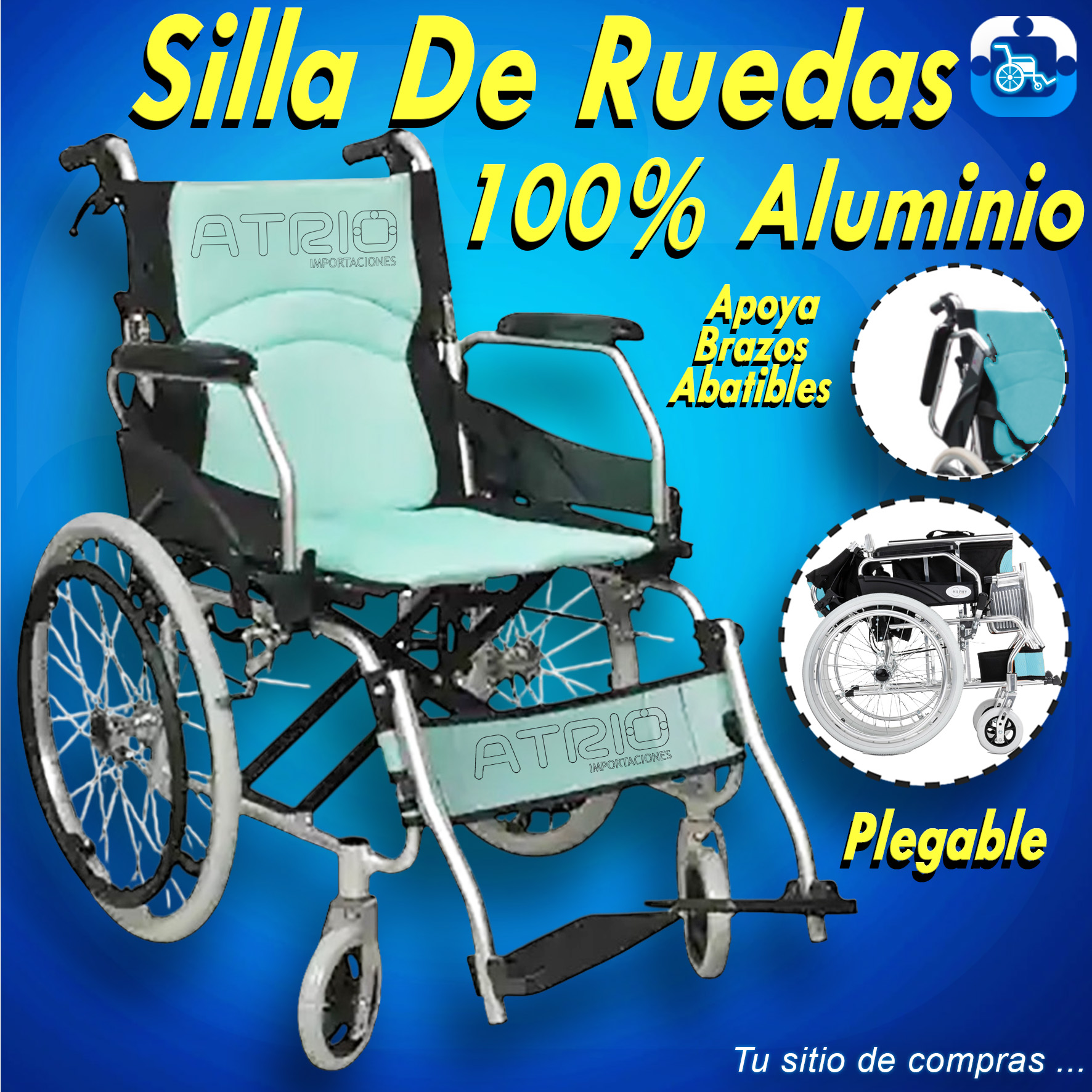 SILLA DE RUEDAS ALUMINIO PLEGABLE CHICLE